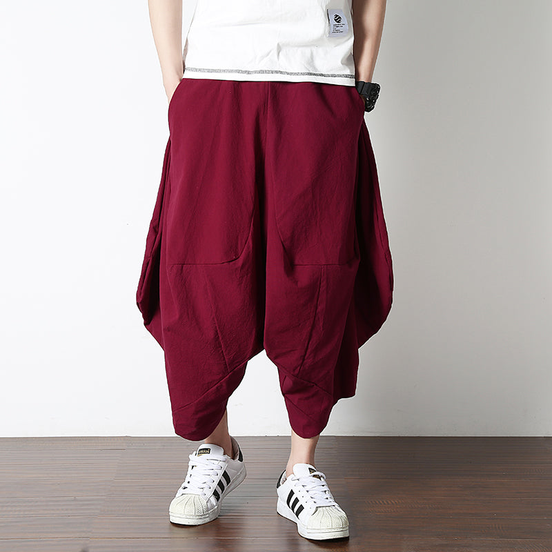 Loose Linen Low-crotch Bloomers
