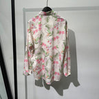 Retro Print Loose Non-iron Drape Shirt