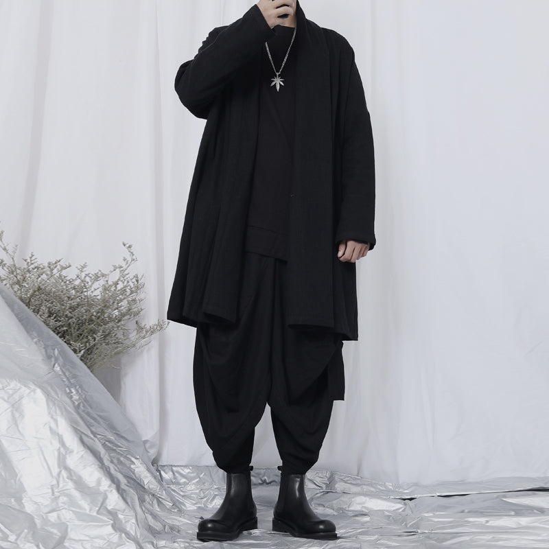 Mid-length Loose Cotton Linen Cardigan