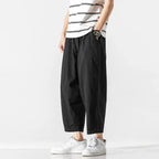 Retro Straight Loose Cropped Trousers