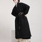 Loose Buttoned Back Slit Coat