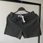 Cotton Striped 3-quarter Casual Shorts