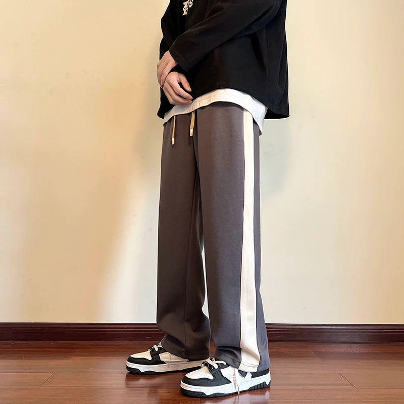 Striped Straight Loose Wide-leg Casual Pants