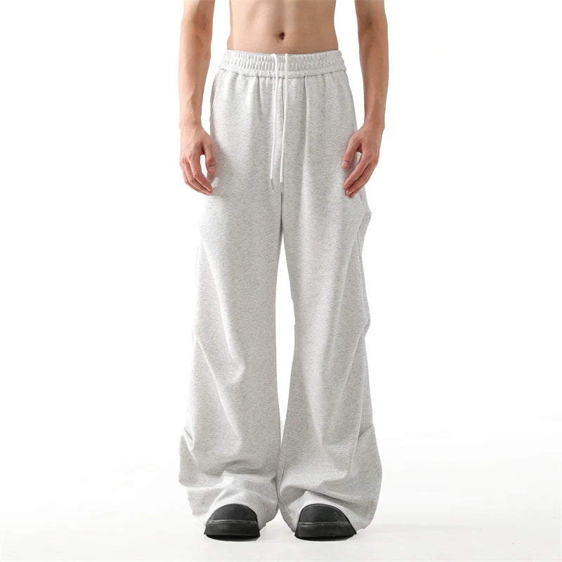 Heavy Pleated Wide-leg Casual Pants