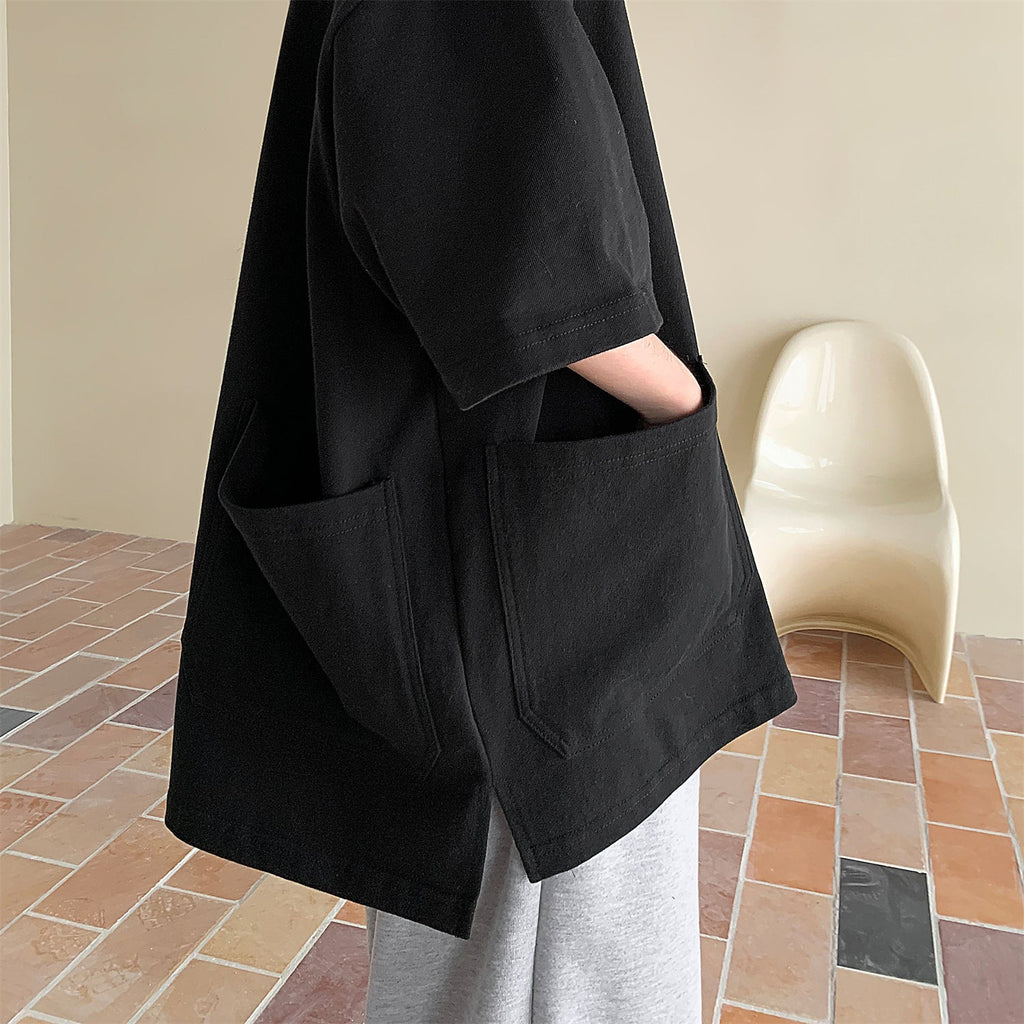 Vintage Slit Pocket Short-sleeved T-shirt