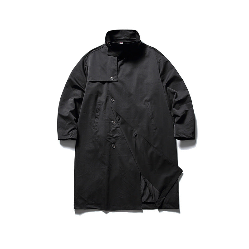 Lapel Single-side Button Windbreaker