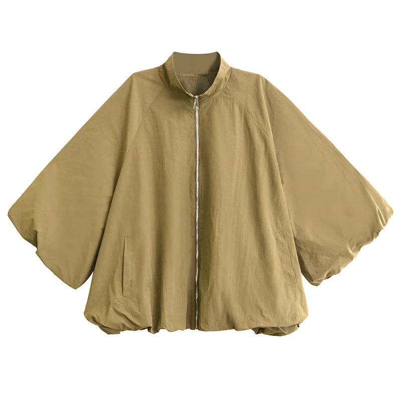 Floral Sleeve Loose Casual Jacket