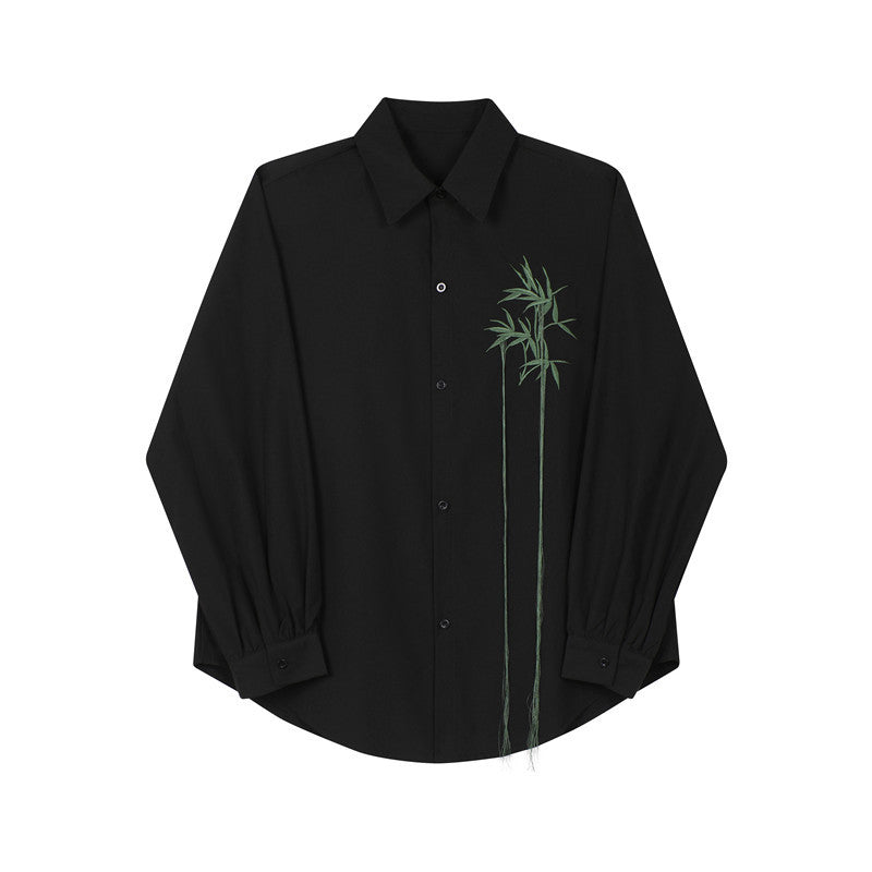 Slub Embroidered Streamer Shirt