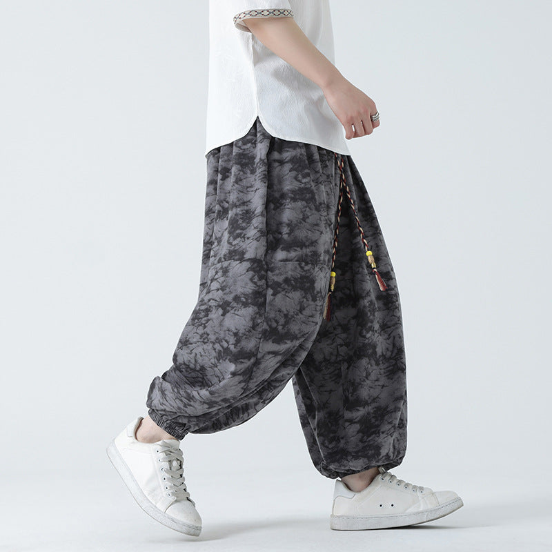 Loose Zen Embroidered Wide Leg Pants