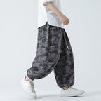 Loose Zen Embroidered Wide Leg Pants