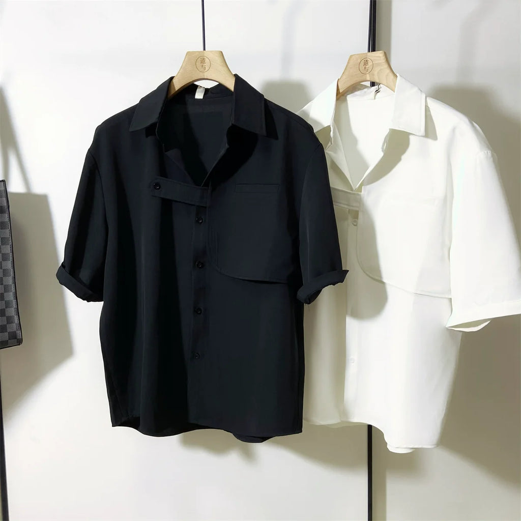 Summer Thin Loose Ice Silk Shirt