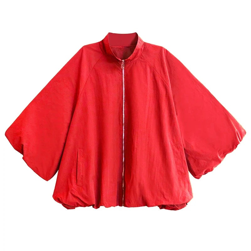 Floral Sleeve Loose Casual Jacket