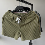 Cotton Striped 3-quarter Casual Shorts