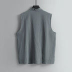Sleeveless Button Vest