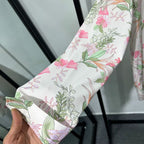 Retro Print Loose Non-iron Drape Shirt