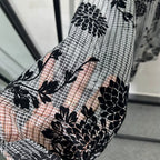 Retro Hollow Print Loose Casual Shirt