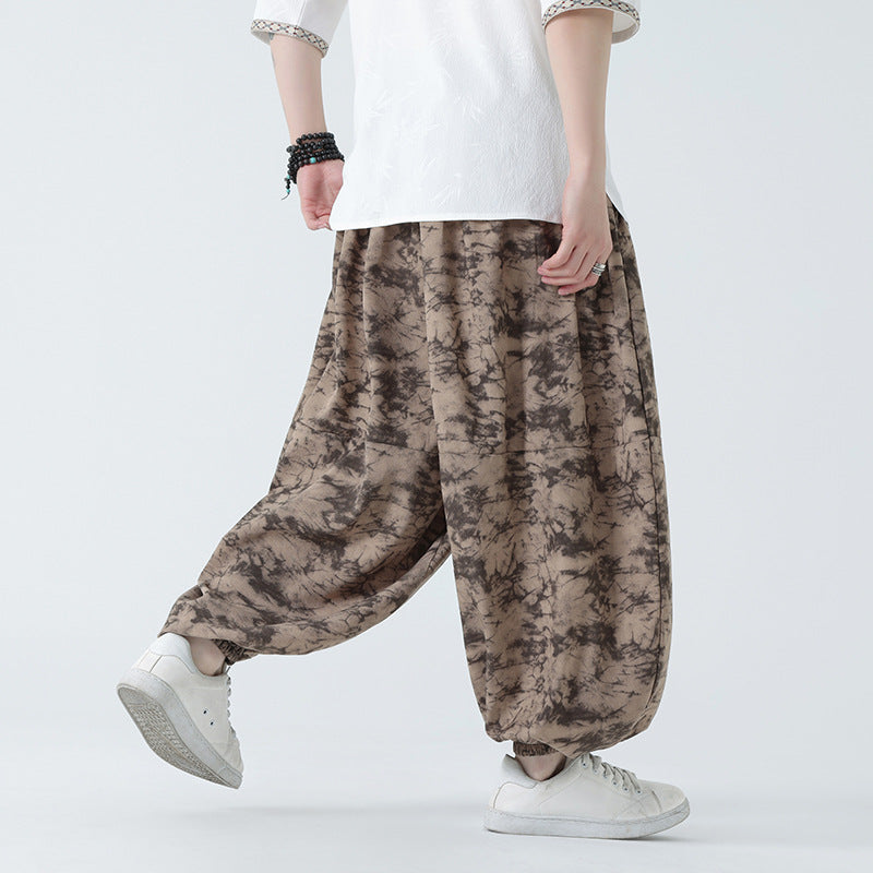 Loose Zen Embroidered Wide Leg Pants