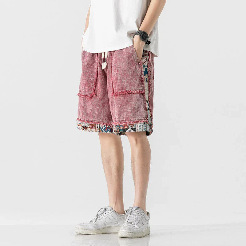 Panelled Vintage Denim Shorts
