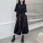 Jacquard Casual Wide-leg Pants