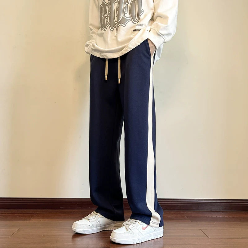 Striped Straight Loose Wide-leg Casual Pants