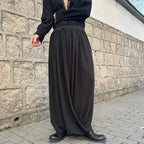 Irregular Wide-leg Multi-layered Pleated Harem Pants