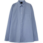 Loose long-sleeved casual striped shirt