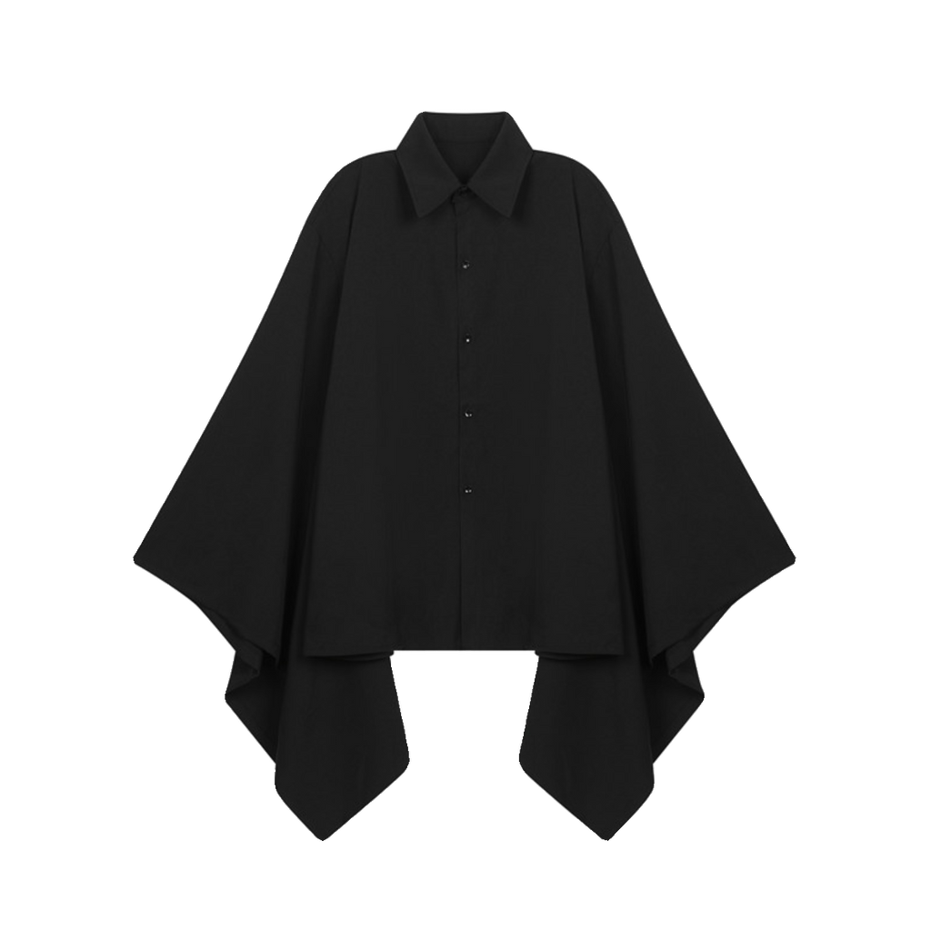 Large Sleeve Dark Casual Shirt