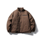 Japanese Solid Color Warm Stand Collar Cotton Coat