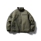 Japanese Solid Color Warm Stand Collar Cotton Coat