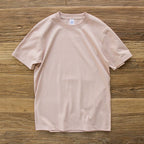 Solid Color Round Neck Loose Casual T-shirt