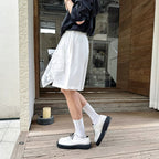 Loose Lace Panel Casual Shorts