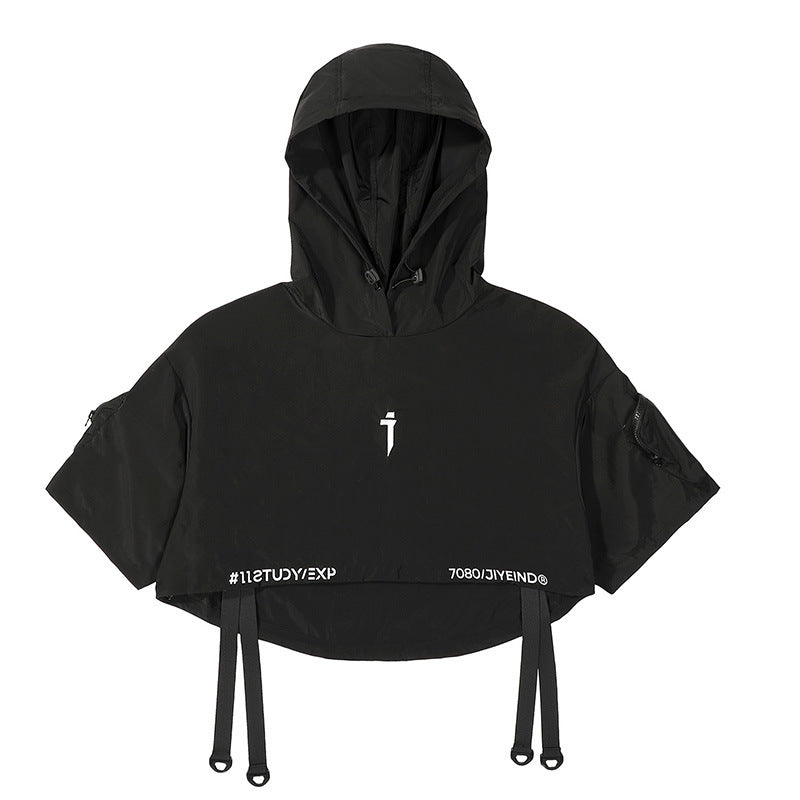 Functional Techwear Hoodie Cape