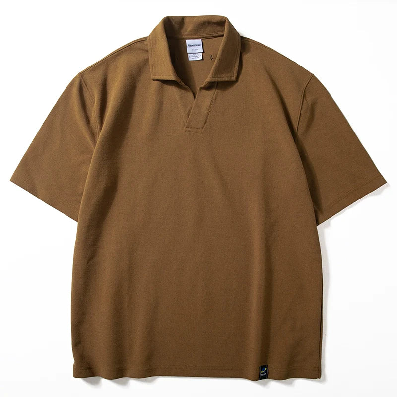 Retro Polo Shirt Loose Summer T-shirt