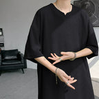 V-neck Ice Silk Loose Short-sleeved T-shirt