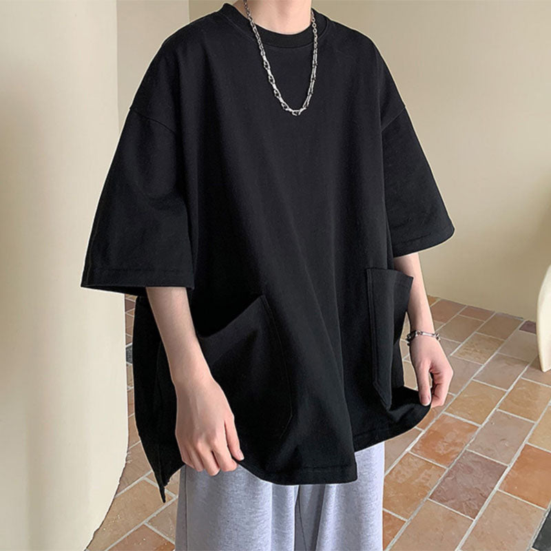 Vintage Slit Pocket Short-sleeved T-shirt