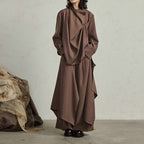 Loose Buttoned Irregular Wide-leg Pants