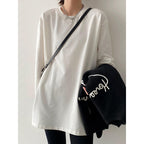 Solid Color Loose Long-sleeve Shirt