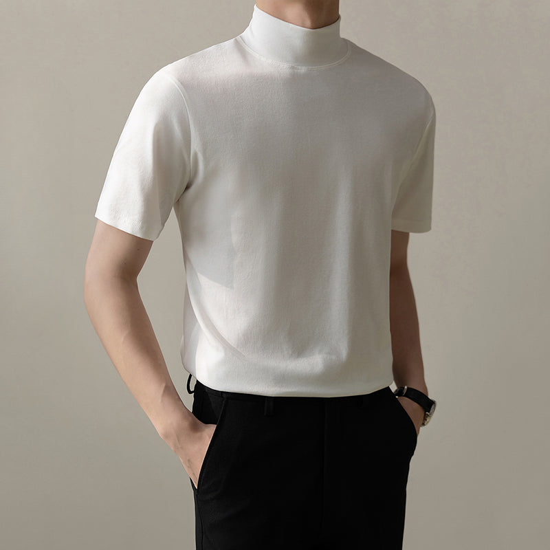 Casual Breathable Slim Fit Solid Color T-shirt