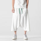 Summer Loose Crotch Cropped Shorts
