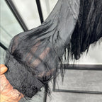 Fringe See-through Loose Casual Shirt