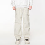 American Loose Straight Drape Wide Leg Large Pocket Casual Pants
