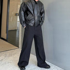 PU Leather Windproof Cotton Jacket