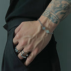 Titanium Steel Letter Dice Bracelet
