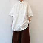 Japanese Retro Pure Cotton Loose Buttoned Shirt