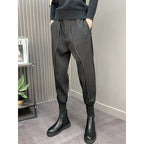 Casual Solid Color Straight Leg Ankle-length Pants