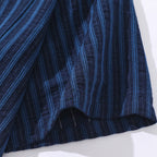 Japanese Retro Striped Loose Casual Work Shirt