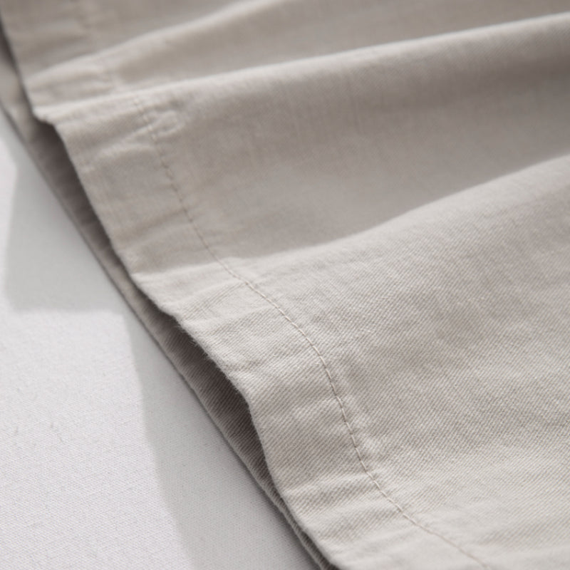 Cotton Elastic Drawstring Straight Loose Casual Shorts