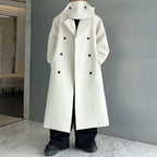 Loose Scarf Suit Collar Wool Coat