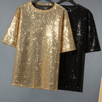 Gold Sequin Nightclub Stage T-shirt