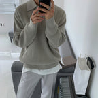 Loose-fitting Lapel Knitted Polo Shirt